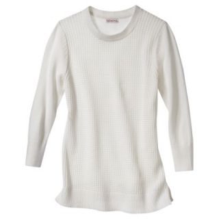 Merona Womens Textured 3/4 Sleeve Sweater   Cream   S