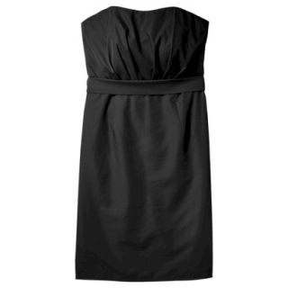 TEVOLIO Womens Taffeta Strapless Dress   Ebony   10