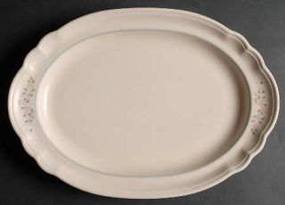 Pfaltzgraff Remembrance 14 Oval Serving Platter, Fine China Dinnerware   Pink,