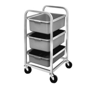 Channel Bus Box Cart w/ 3 Shelf & 7 in Spacing, Aluminum