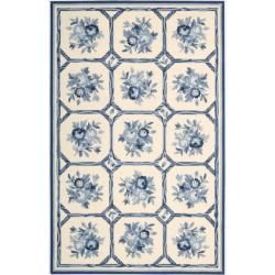 Nourison Hand hooked Country Heritage Ivory/blue Rug (36 X 56)