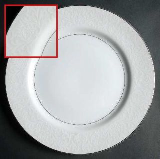 Mikasa Bridal Veil Dinner Plate, Fine China Dinnerware   White Scrolls&Floral Ri