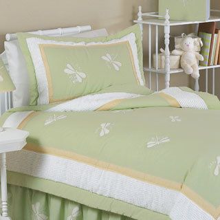 Sweet Jojo Designs 4 piece Green Dragonfly Dreams Comforter Set