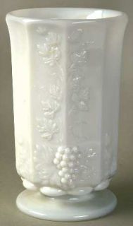 Westmoreland Paneled Grape Milk Glass Celery Vase   Stem 1881, Milk Glass, Grape