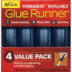 Ad tech Permanent Glue Runner (pack Of 4)