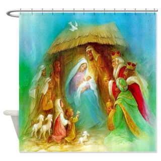  Nativity Scene Shower Curtain  Use code FREECART at Checkout