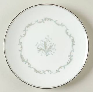 Noritake Chaumont Salad Plate, Fine China Dinnerware   Blue And Gray Scrolls And