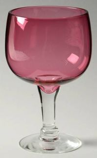Pilgrim Glass Cranberry Beer Glass   Cranberry Bowl,Clear Stem,Nonoptic
