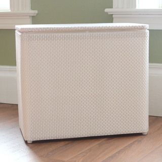 White Basketweave Bench Hamper (WhiteMaterials PVC, polyesterQuantity One (1) hamperSetting IndoorDimensions 18 inches high x 20.75 inches wide x 12.25 inches deep 2Care instructions Clean with damp clothModel 02570101 )