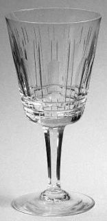 Waterford Deidre Water Goblet   Cut Lines & Ovals, Multisided Stem