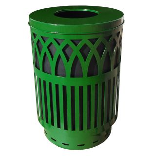 Witt Covington Outdoor Waste Container   23 1/2Dia.X40H   Green