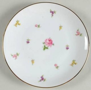 Johann Haviland Rose Chintz Salad Plate, Fine China Dinnerware   Rose In Center,