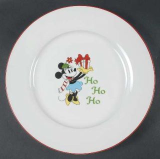 Disney MickeyS Vintage Holiday Dinner Plate, Fine China Dinnerware   Disney Cha
