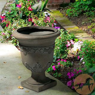 Christopher Knight Home Antique Moroccan 20 inch Urn Planter (Antique WhiteSturdy constructionNeutral colors to match any outdoor decorIdeal for just decoration or for decorative plants Dimensions 20.3 inches high x 16.75 inches wide x 16.75 inches deep 