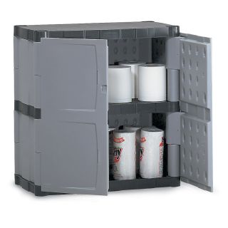 Rubbermaid Plastic Storage Cabinet   36X18x37   Gray