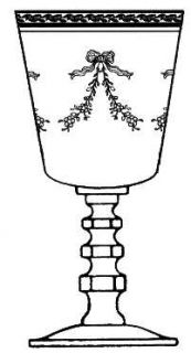 Tiffin Franciscan Bouquet Water Goblet   Stem #17301, Gold    Encrusted