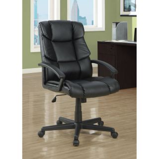 Black Leather look Scale Back Office Chair