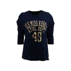 Mississippi Rebels Blue 84 NCAA Walkover Long Sleeve Slub T Shirt