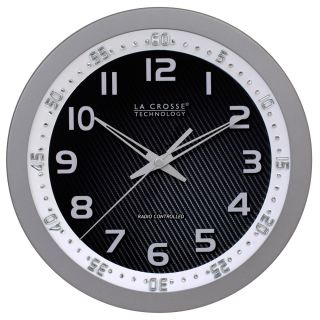 La Crosse Technology Silver 10 inch Chapter Ring Wall Analog Clock