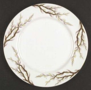 Kent (Japan) Spring Willow Dinner Plate, Fine China Dinnerware   Brown Branches,