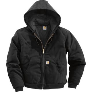 Carhartt Duck Active Jacket   Quilt Lined, Black, 3XL Tall, Model# J140