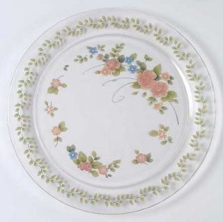 Pfaltzgraff Tea Rose Round Glassware Platter, Fine China Dinnerware   Stoneware,
