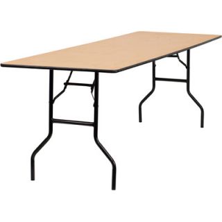 FlashFurniture Rectangular Wood Folding Banquet Table with Clear Coated Finis