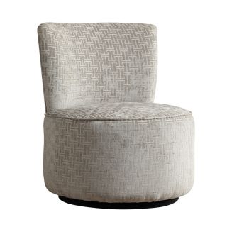 Inspire Q Moda Grey Bracket Chain Print Modern Round Swivel Chair