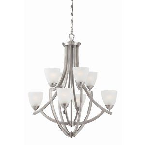 Thomas Lighting THO TK0007217 Charles 8 light Chandelier with Etched glass