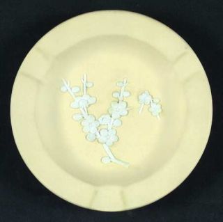 Wedgwood Cream Color On Primrose Jasperware Round 3 Slot Ashtray, Fine China Din
