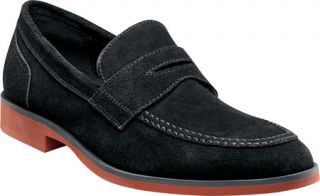 Mens Stacy Adams Dayne 24829   Black Suede Penny Loafers