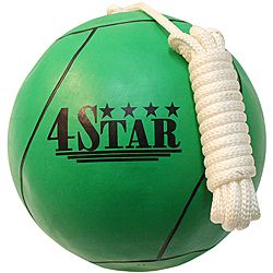 Defender Green Nylon/rubber Size Seven Tether Ball And Rope Attachment (GreenSize 7Official weight and sizeProfessional designReinforced rubber coverRecessed rope attachmentIncludes 11 feet of regulation nylon ropeMaterials Rubber/nylonDimensions 10 in