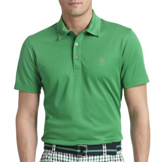Izod Golf Solid Pieced Polo, Green, Mens