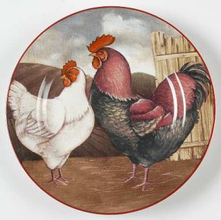 Noble Excellence Chicken Scratch Salad Plate, Fine China Dinnerware   Multimotif