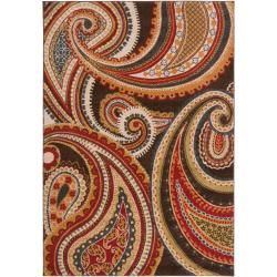 Meticulously Woven Contemporary Brown/red Floral Paisley Floral Carnation Rug (22 X 3)