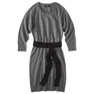 Mossimo Womens Dolman Sleeve Sweater Dress w/ Belt   Gray XS