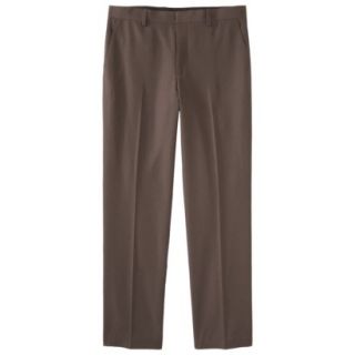 Mens Tailored Fit Microfiber Pants   Brown 34X30