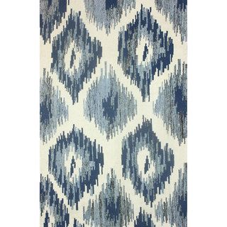 Nuloom Blue Flatweave Wool/ Viscose Ikat Rug (5 X 8)