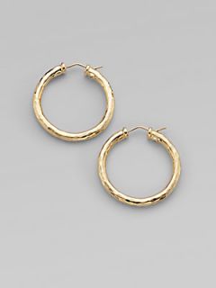 Roberto Coin 18K Yellow Gold Hoop Earrings/1.25   Gold