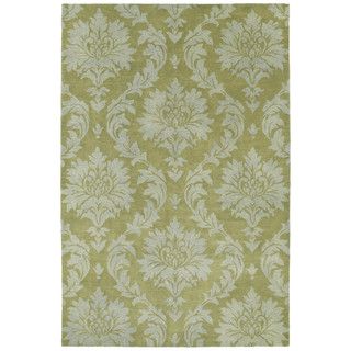 Swanky Avocado Damask Wool Rug (2 X 3)