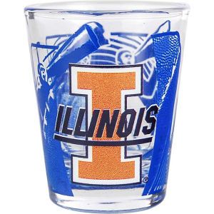 Illinois Fighting Illini 3D Wrap Color Collector Glass