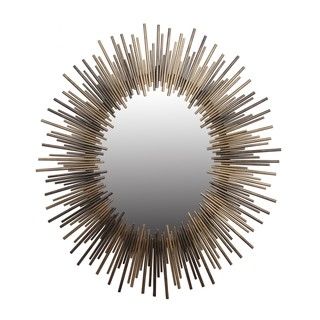 Oval Gold And Silver Iron Mirror