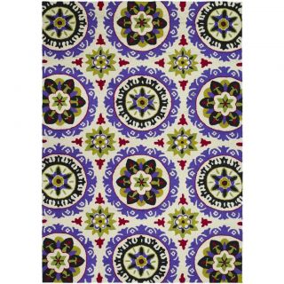 Covington Astral/ Lavender raspberry Hand hooked Area Rug (8 X 11) (LavenderSecondary colors Black, Ivory, Lemon, Raspberry, SagePattern FloralTip We recommend the use of a non skid pad to keep the rug in place on smooth surfaces.All rug sizes are appr