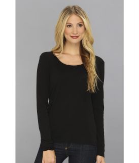 Jones New York L/S Scoop Neck Pullover Sweater Womens Long Sleeve Pullover (Black)