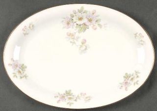 Tirschenreuth Apple Blossom (White Background) 12 Oval Serving Platter, Fine Ch