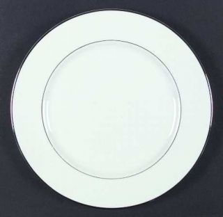 Sango Sheffield Dinner Plate, Fine China Dinnerware   Platinum Trim & Inner Ring