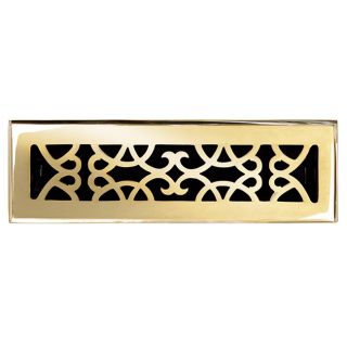 Victorian Lacquered Brass Floor Register (Solid BrassHardware finish Polished and lacquered brassDimensions 2.25 inches x 10 inches Note Due to the handmade nature of this product, there may be slight variations in size and finish. )