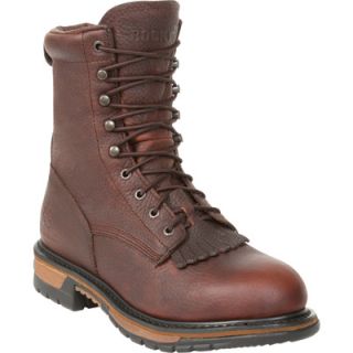 Rocky Waterproof Steel Toe EH Lacer Work Boot   Brown, Size 8 1/2 Wide, Model#