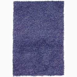 Handwoven Blue/purple Mandara Shag Rug (4 X 6)