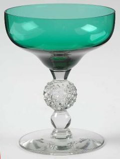 Morgantown Old English Stiegel/Blue Green(Golfball) Champagne/Tall Sherbet   Ste